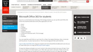 
                            3. Microsoft Office 365 for students | Software for students | Swinburne ...