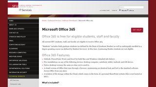 
                            7. Microsoft Office 365 - IT Services - Simon Fraser University