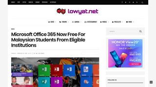
                            11. Microsoft Office 365 Now Free For Malaysian Students ...