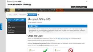 
                            7. Microsoft Office 365 | Office of Information Technology