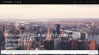 
                            4. Microsoft Office 365 Percuma untuk pelajar UiTM – ZAYD NABIL