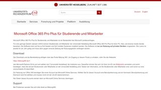 
                            8. Microsoft Office 365 Pro Plus für Studierende und Mitarbeiter/innen ...