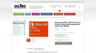 
                            6. Microsoft Office 365 ProPlus für Schüler (Bereitstellungsgebühr 9,90 ...