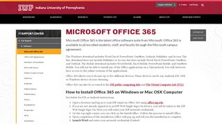 
                            11. Microsoft Office 365 - Software - Get Support - IT Support Center - IUP