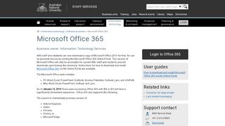 
                            10. Microsoft Office 365 - Staff Services - ANU