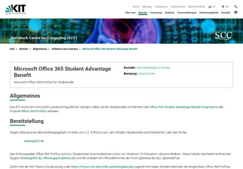 
                            4. Microsoft Office 365 Student Advantage Benefit - KIT - SCC