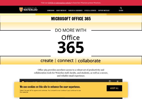 
                            5. Microsoft Office 365 - University of Waterloo