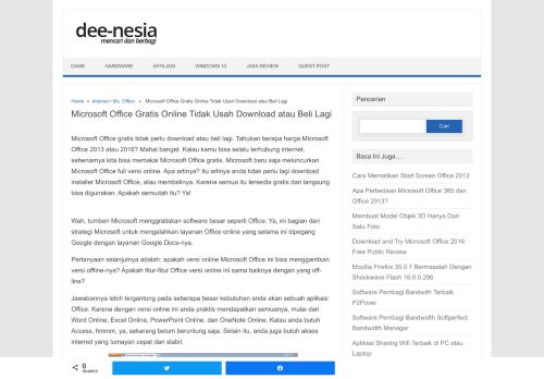 
                            13. Microsoft Office Gratis Online Tidak Usah Download atau Beli Lagi