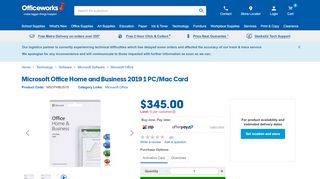 
                            11. Microsoft Office Home and Business 2019 1 PC/Mac Card ...