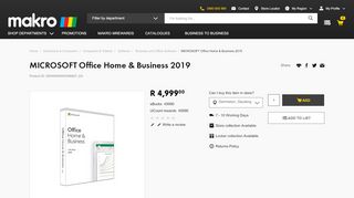 
                            5. MICROSOFT Office Home & Business 2019 - Makro