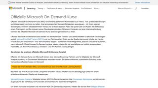 
                            3. Microsoft Official Courses On-Demand