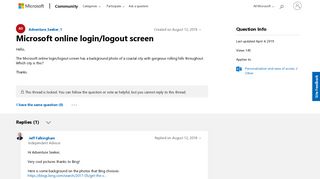 
                            3. Microsoft online login/logout screen - Microsoft Community