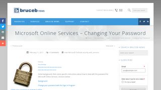 
                            9. Microsoft Online Services – Changing Your Password | Bruceb News