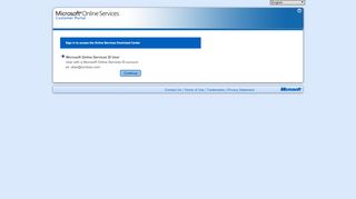 
                            5. Microsoft Online Services Customer Portal