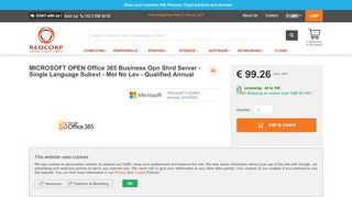 
                            12. MICROSOFT OPEN Office 365 Business Opn Shrd Server Sngl Subsvl ...