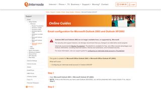 
                            10. Microsoft Outlook 2003/XP - Internode