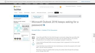 
                            1. Microsoft Outlook 2016 keeps asking for a password