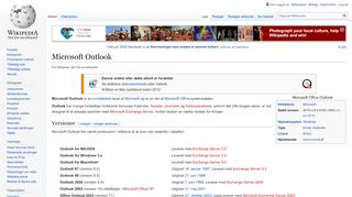 
                            11. Microsoft Outlook - Wikipedia, den frie encyklopædi