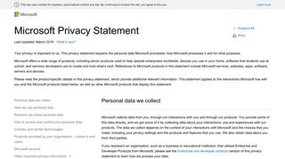 
                            6. Microsoft Privacy Statement – Microsoft privacy
