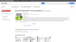 
                            8. Microsoft Project 2007: The Missing Manual: The Missing Manual