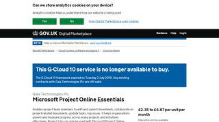 
                            9. Microsoft Project Online Essentials - Digital Marketplace