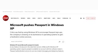 
                            13. Microsoft pushes Passport in Windows XP - CNET