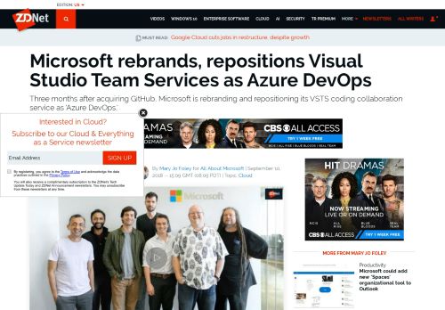 
                            10. Microsoft rebrands, repositions Visual Studio Team Services as Azure ...