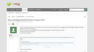 
                            11. Microsoft Registered Refurbisher Program HELP | Technibble Forums