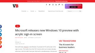 
                            6. Microsoft releases new Windows 10 preview with acrylic sign-in screen