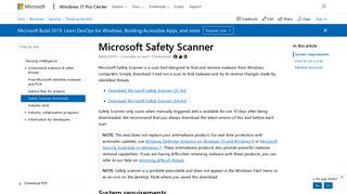 
                            1. Microsoft Safety Scanner Download | Microsoft Docs