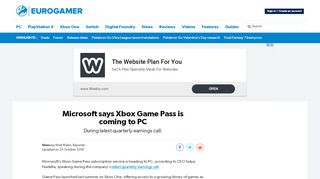 
                            6. Microsoft says Xbox Game Pass is coming to PC • Eurogamer.net