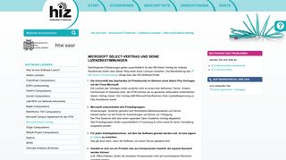 
                            9. Microsoft Select-Vertrag - Hochschul-IT-Zentrum des Saarlandes