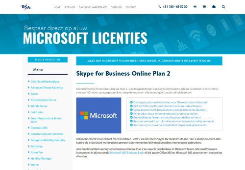 
                            10. Microsoft Skype for Business Online Plan 2 - DSA ICT