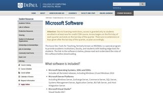 
                            9. Microsoft Software | DePaul CDM