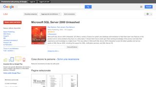 
                            6. Microsoft SQL Server 2000 Unleashed - Risultati da Google Libri