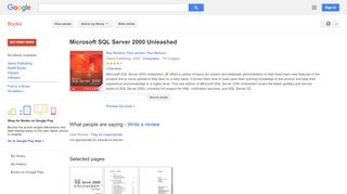 
                            9. Microsoft SQL Server 2000 Unleashed