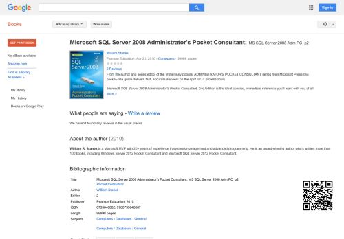
                            13. Microsoft SQL Server 2008 Administrator's Pocket ...