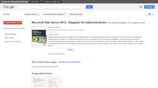 
                            7. Microsoft SQL Server 2012 - Ratgeber für Administratoren: Der ...