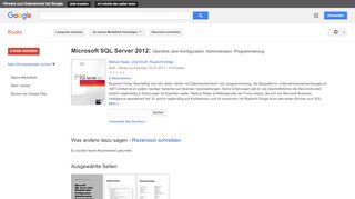 
                            11. Microsoft SQL Server 2012: Überblick über Konfiguration, ...