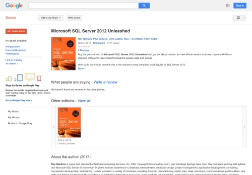 
                            3. Microsoft SQL Server 2012 Unleashed