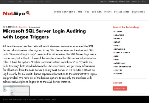 
                            10. Microsoft SQL Server Login Auditing with Logon Triggers | www ...