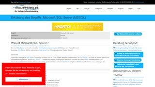 
                            3. Microsoft SQL Server (MSSQL) - Begriffserklärung im Entwickler ...