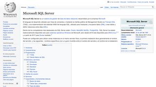 
                            11. Microsoft SQL Server - Wikipedia, la enciclopedia libre