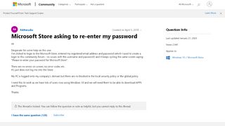 
                            6. Microsoft Store asking to re-enter my password - Microsoft Community