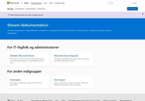 
                            3. Microsoft Stream: dokumenter, videoer, referencer og meget mere ...