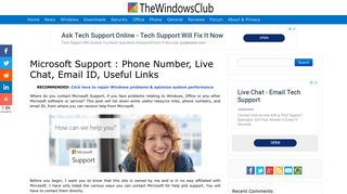 
                            7. Microsoft Support : Phone Number, Live Chat, Email ID, Useful Links