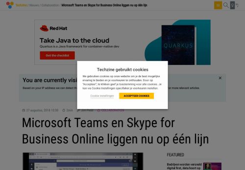 
                            9. Microsoft Teams en Skype for Business Online liggen nu op één lijn ...