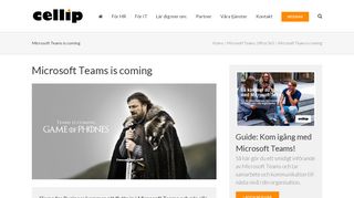 
                            9. Microsoft Teams is coming - Cellipbloggen.se