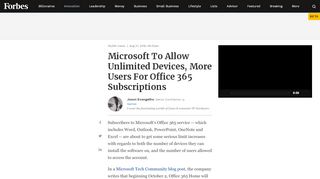 
                            13. Microsoft To Allow Unlimited Devices, More Users For Office 365 ...