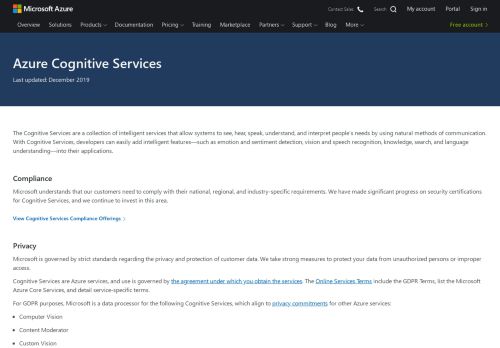 
                            4. Microsoft Trust Center | Microsoft Cognitive Services